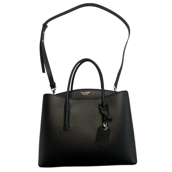 Kate Spade Margaux Large Satchel Crossbody Handbag, Black - Picture 2 of 11